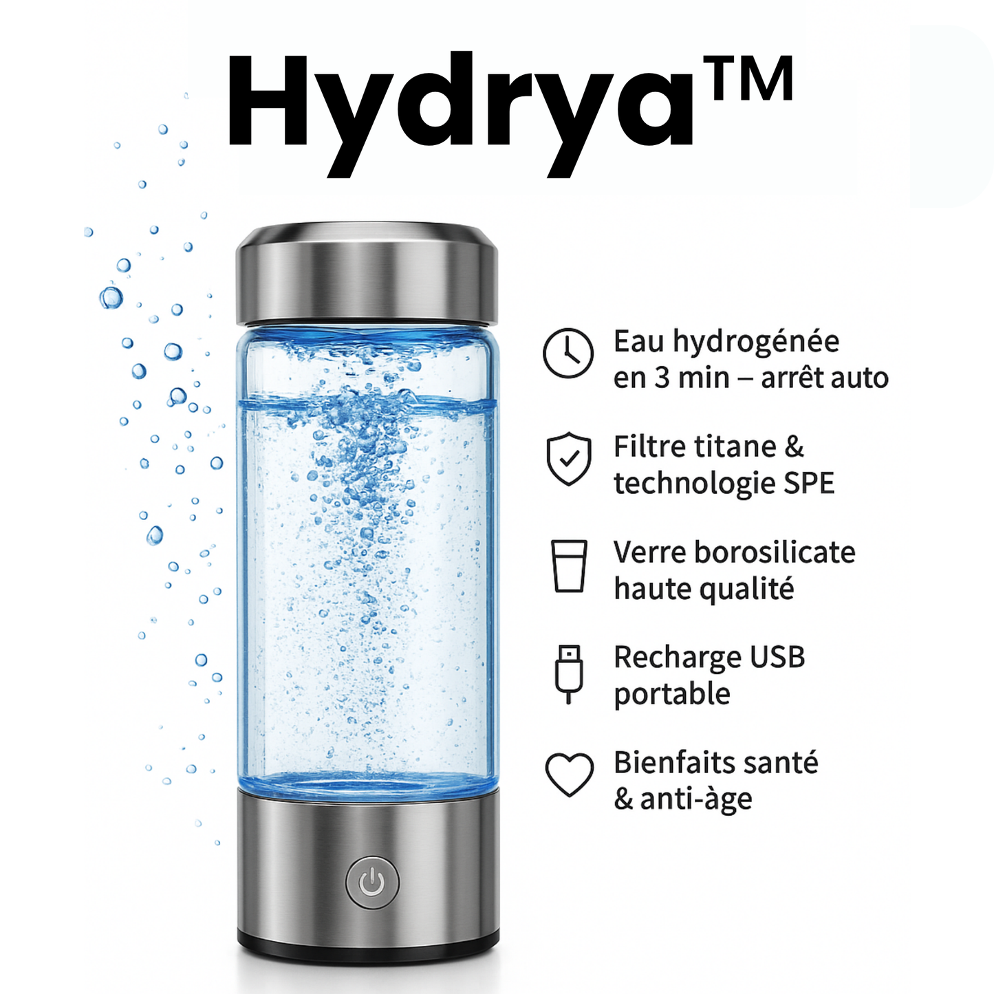Hydrya™ – Générateur d'eau enrichie en hydrogène